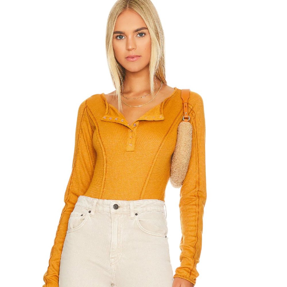 Free People Bohemian Sloane Bodysuit in Amber M / XL - Picture 5 of 5